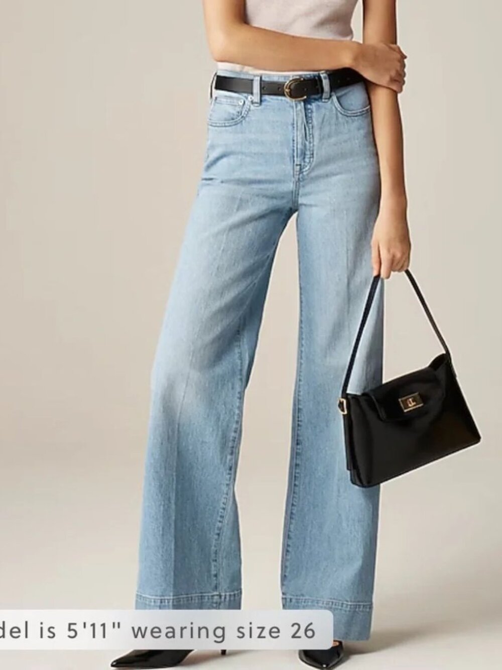 NWT J. Crew 1996 Denim Trouser Jeans Size 26 Wide Leg